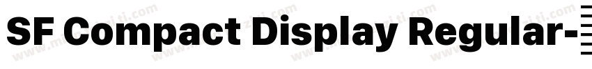 SF Compact Display Regular字体转换